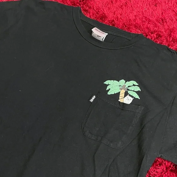 Ripndip Short Sleeve Skateboard Shirt Cat Medium Palm Tree - Picture 3 of 8